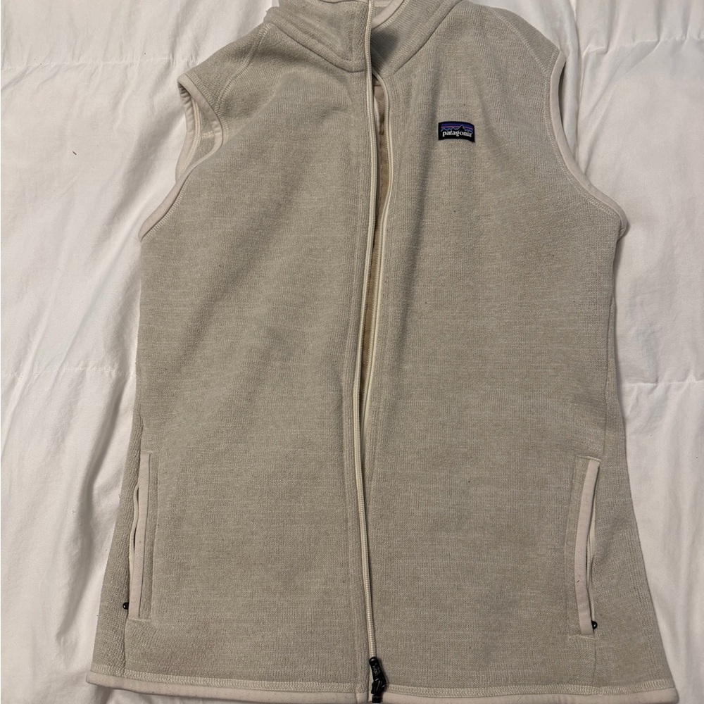 Patagonia Cream/Gray Fleece Vest